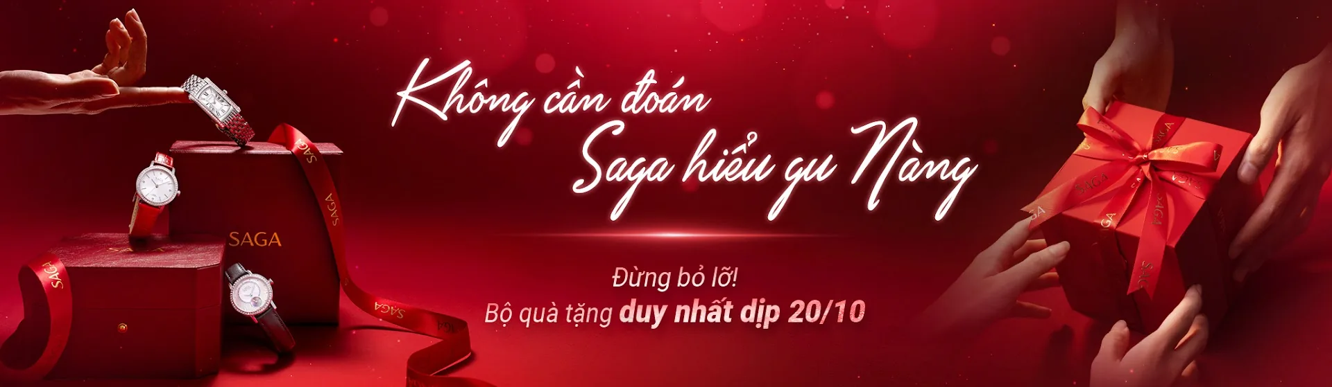 Chương trình quà tặng đặc biệt khi mua đồng hồ Saga dịp 20 tháng 10