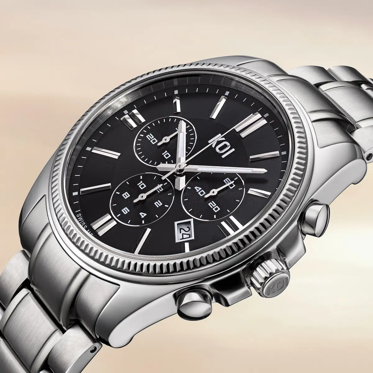 KOI Chronograph K008.503.17.1.03.11.01 – Nam – Quartz (Pin) – Mặt Số 41mm – Kính Sapphire – Bấm Giờ Thể Thao – Chống Nước 5ATM - Ảnh 2