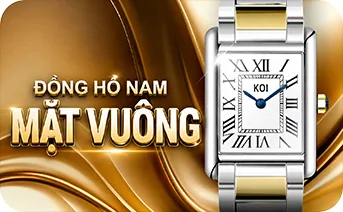 Đồng hồ mặt vuông nam chính hãng