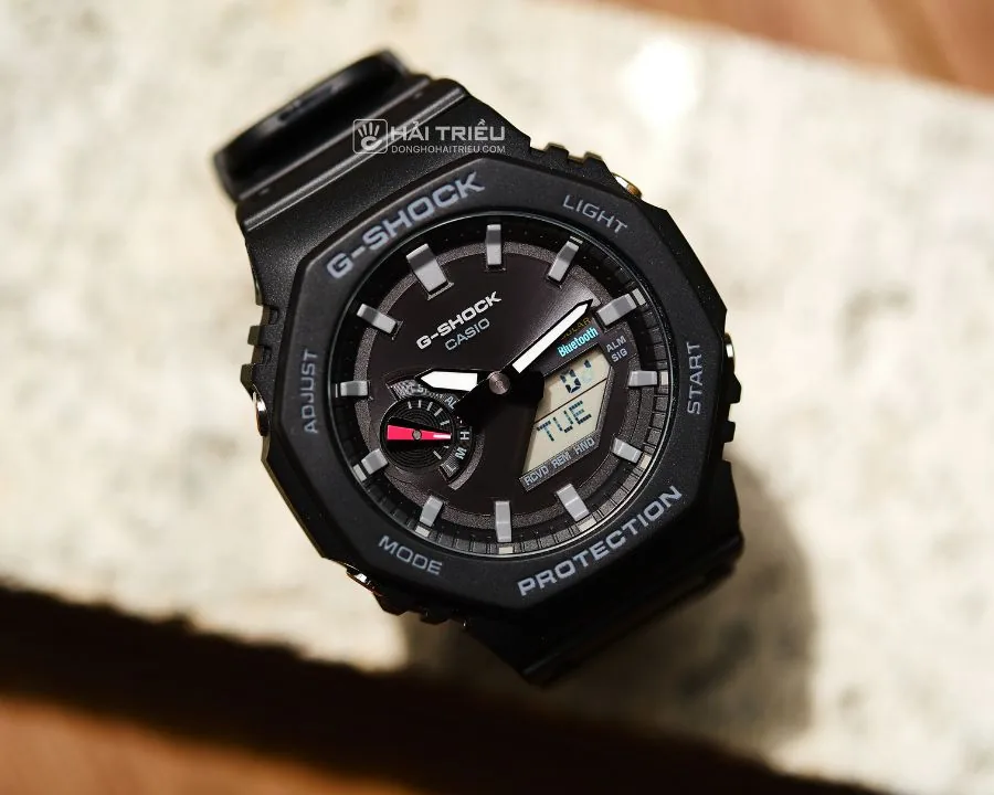 MODE, LIGHT, ADJUST, START khắc cố định trên G-Shock