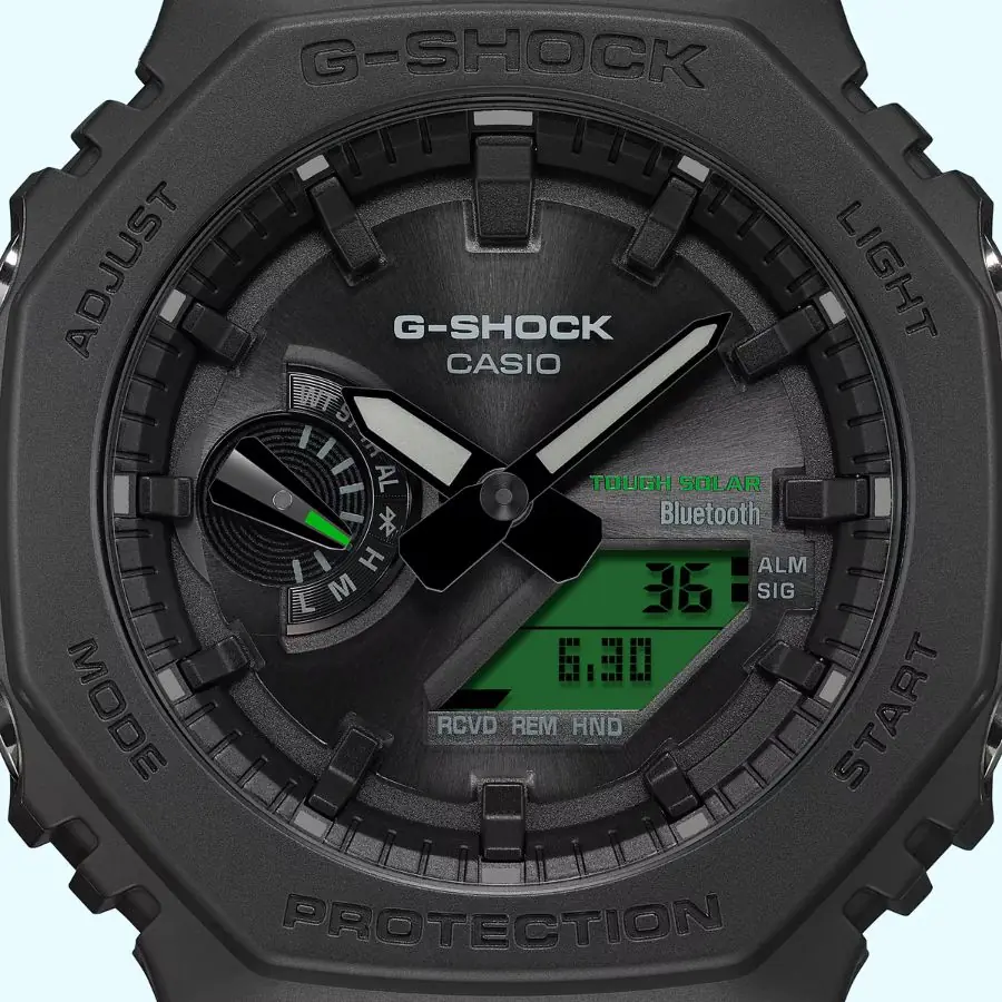 Các ký hiệu mức năng lượng, kết nối trên đồng hồ G-Shock