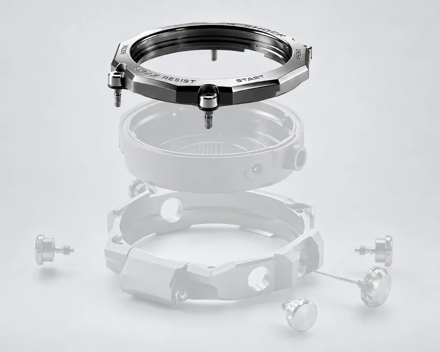 Thiết kế viền bezel và vỏ ngoài riêng biệt
