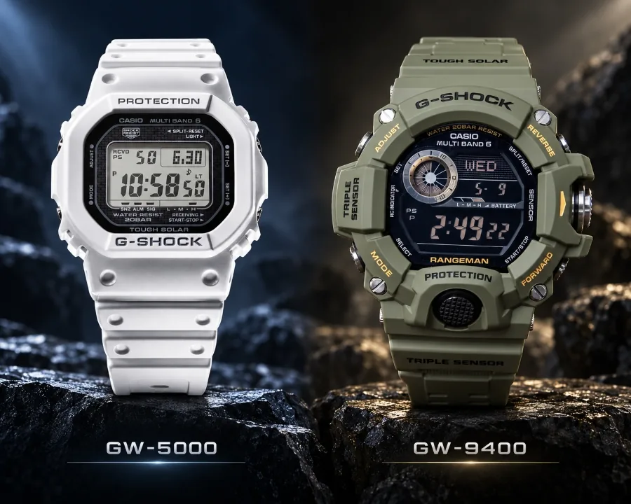 So sánh GW-5000 với G-Shock GW-9400 dòng Rangeman