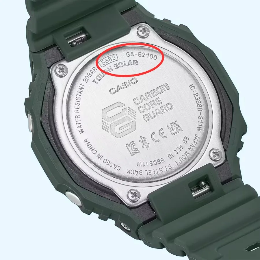 Cách xác định Model và Module Number trên đồng hồ Casio G-Shock